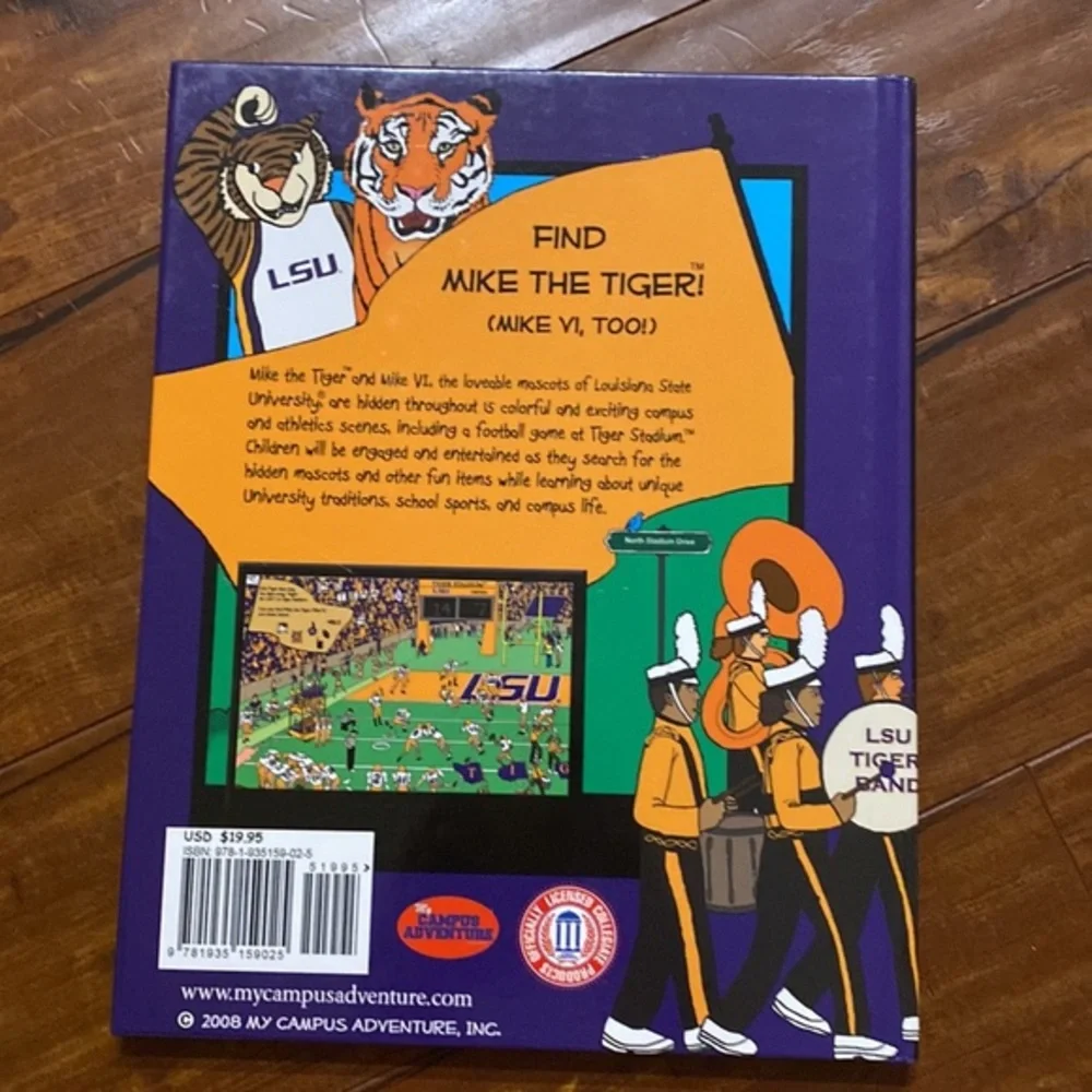 Find Mike the Tiger LSU Look & Find Book + WhimZDesigns Magnetic Bookmark